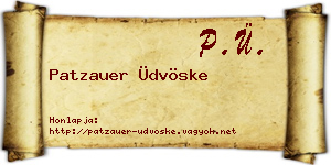 Patzauer Üdvöske névjegykártya